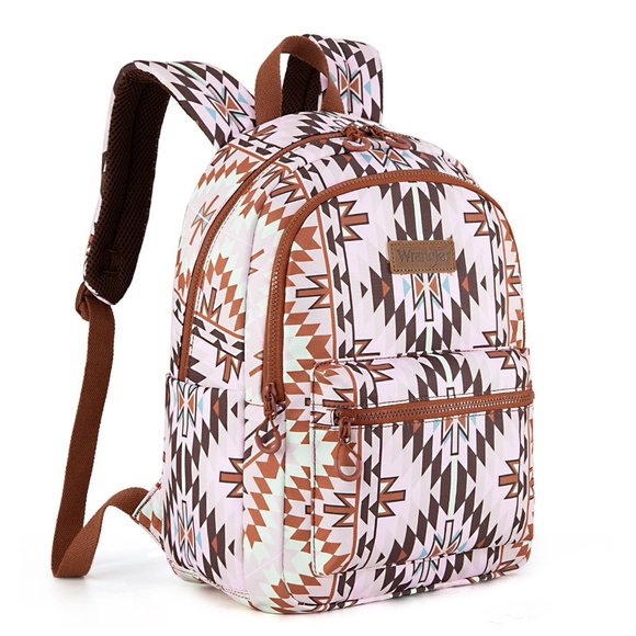 Wrangler Aztec Print Backpack Light Brown - Picture 1 of 5